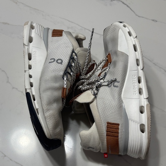 On Running Women's White and Tan Sneakers - Picture 10 of 16